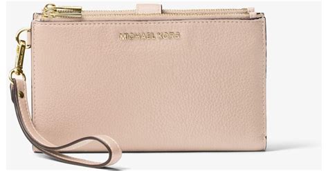 michael kors adele leather smartphone wallet - soft pink|michael kors wallet phone holder.